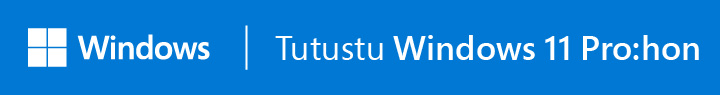 ASUS suosittelee yrityskäyttöön Windows 11 Pro  järjestelmää. 
