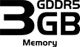 Gigantic 3GB GDDR5 Memory