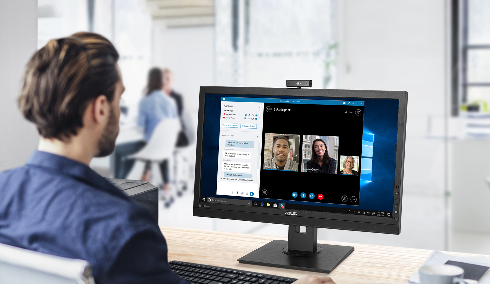 BE24EQSK is a 23.8-inch Full HD monitor that features an integrated Full HD (2MP) webcam, microphone array and stereo speakers for video conferencing and live-streaming.