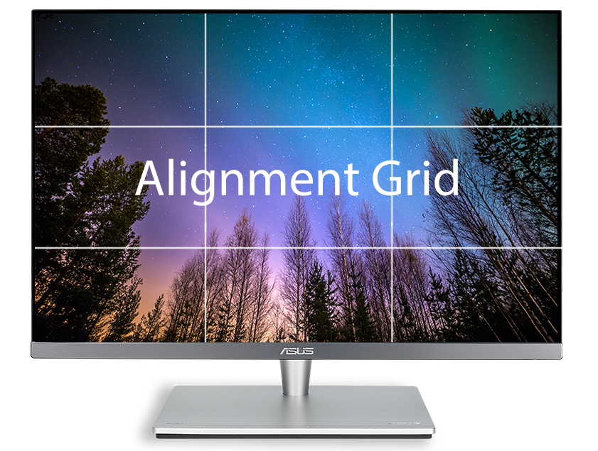 ProArt PA24AC provides you with an onscreen grid overlay so you can align and preview documents in their actual sizes prior to printing.