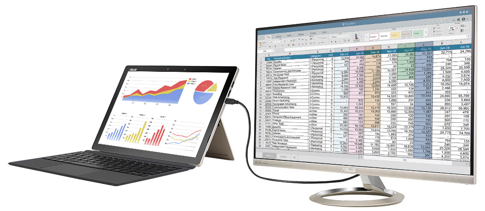 ASUS-Designo-MX27UC-usb-type-c-connection