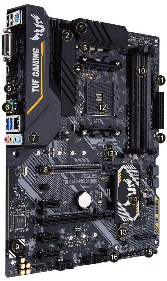 ASUS TUF B450M-PRO GAMING(社外製ヒートシンク付)-