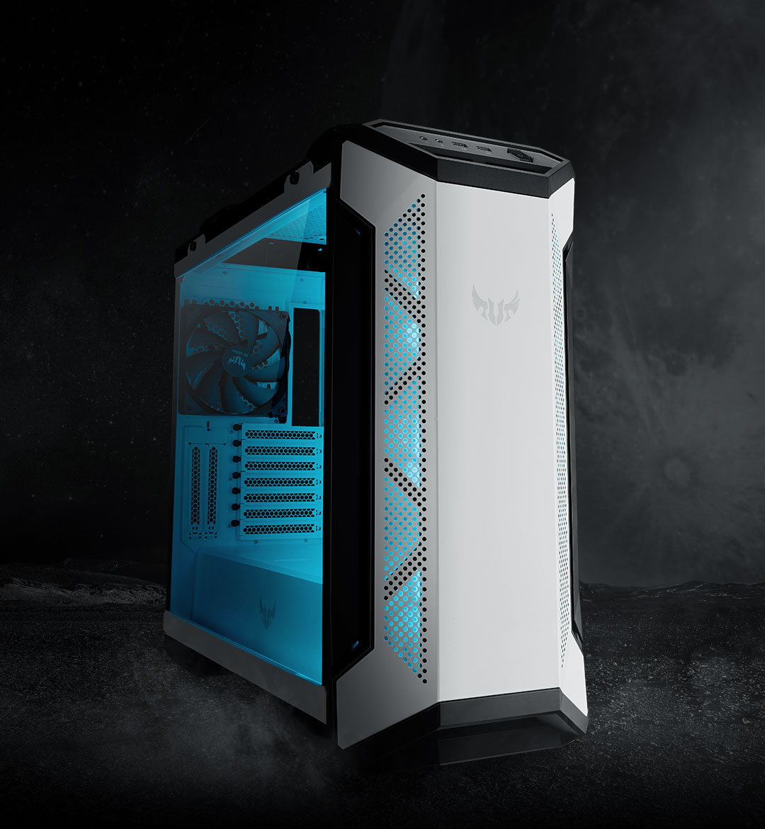 ASUS TUF Gaming GT501 Mid-Tower Computer Case for up to EATX Motherboards  with USB 3.0 Front Panel, Smoked Tempered Glass, Steel Construction, and  Four Case Fans (GT501 TUF GAMING CASE/GRY/WITH HANDL) 