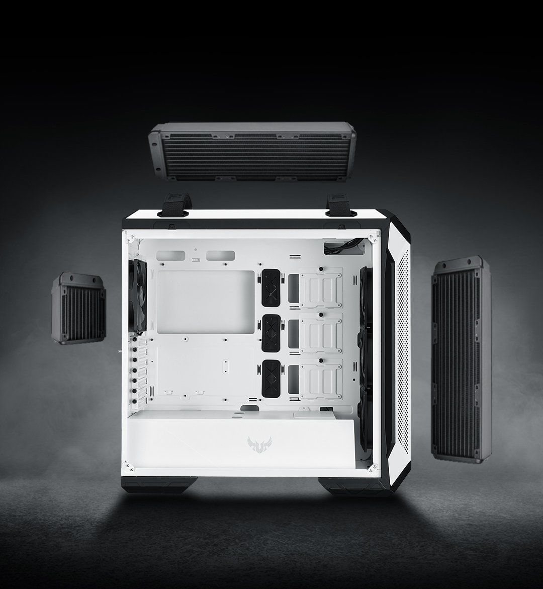 ASUS TUF Gaming GT501 Mid-Tower Computer Case for up to EATX Motherboards  with USB 3.0 Front Panel, Smoked Tempered Glass, Steel Construction, and  Four Case Fans (GT501 TUF GAMING CASE/GRY/WITH HANDL) 