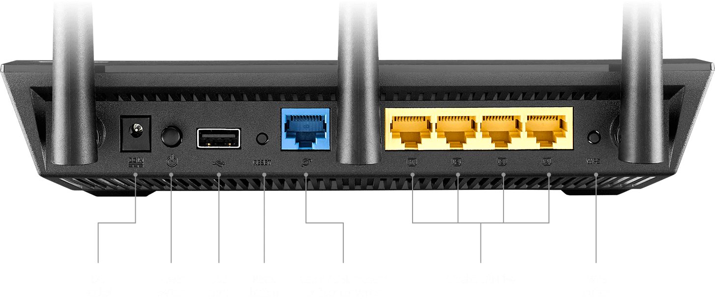 Le ASUS RT-N66U C1 intègre des ports USB 30 pour faciliter le partage de fichiers.