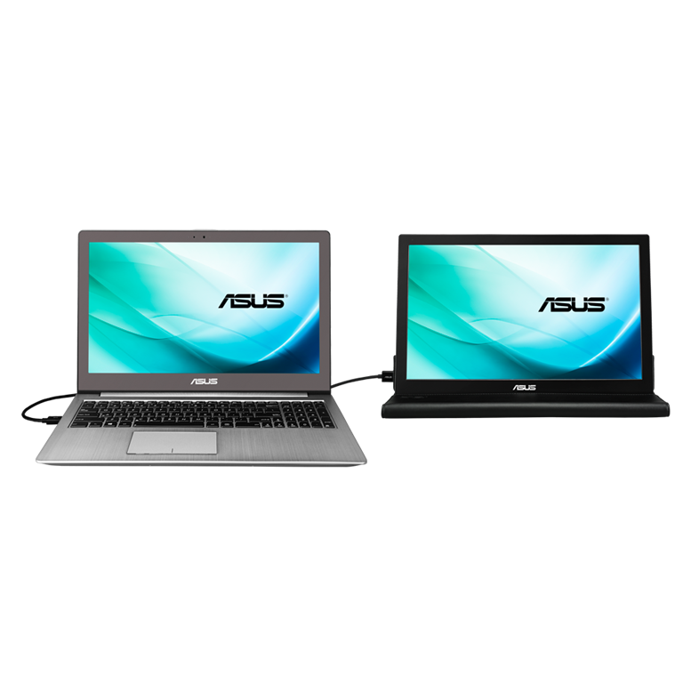 カーキ×インディゴ ASUS MB169B+ モバイルモニター モバイル