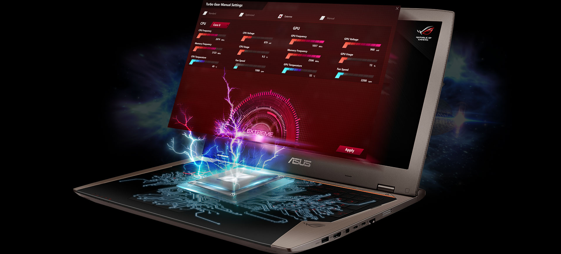 Asus rog center как настроить