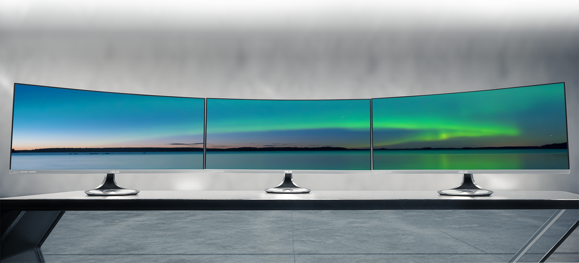Der ASUS Designo Curve Monitor verfügt über einen 86,36cm (34“) großen Ultra-Wide-QHD-Bildschirm, welcher dem Betrachter Bilder in höchster Auflösung präsentiert