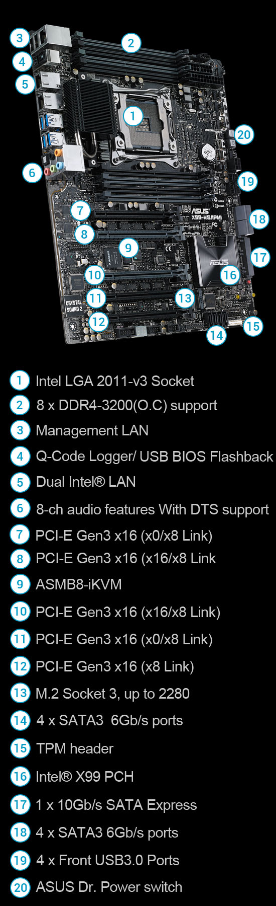 X99-WS/IPMI | Servers & Workstations | ASUS USA