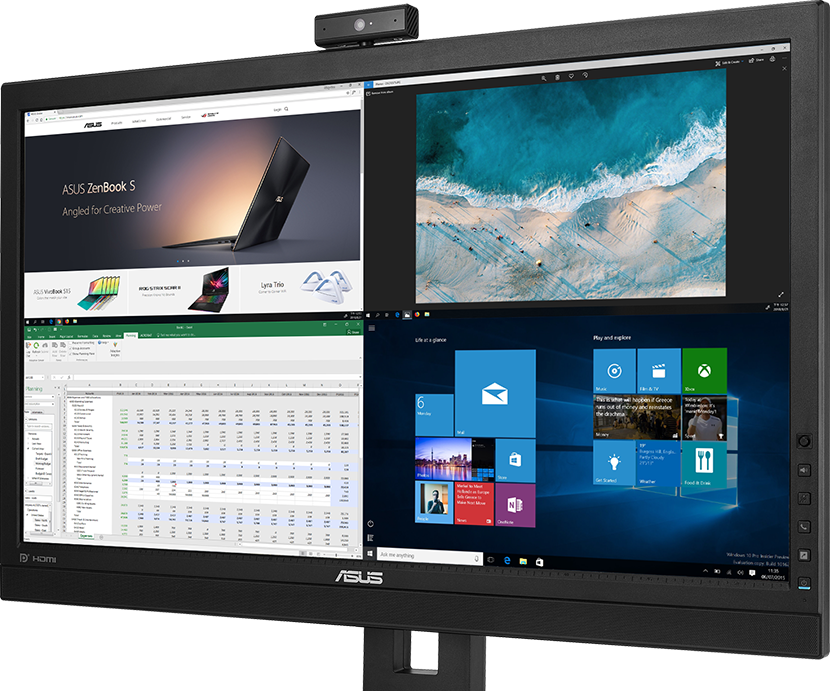 Le logiciel ASUS MultiFrame vous permet d'avoir un bureau organisé grâce à la gestion simultanée de plusieurs fenêtres, sur plusieurs écrans.