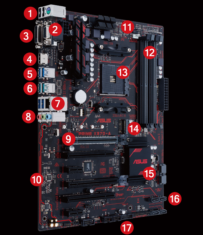 16GB ROG Crosshair VI Hero Prime X370-A Memory Ram Compatible with Asus/Asmobile Motherboard Prime A320M-A 2X8GB ROG Maximum XII APEX by CMS c112 