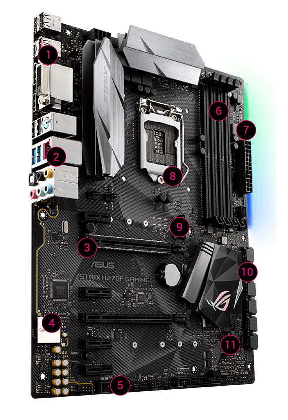 ASUS ROG STRIX H270F GAMING+メモリー+CPUASUS