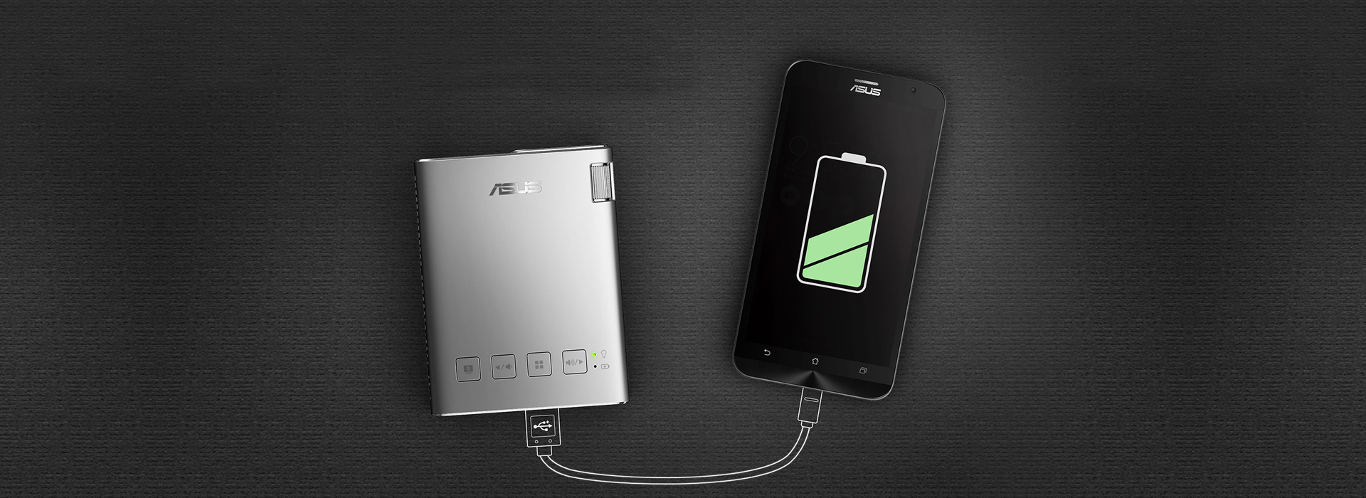 ASUS ZenBeam E1 can be a power bank as well