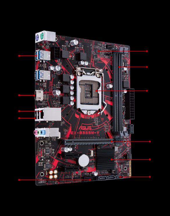 Placa-Mãe Asus EX-B365M-V5, Intel LGA 1151, mATX, DDR4 - Faz a Boa!