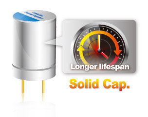 Uses 100% All High-quality Conductive Polymer Capacitors!