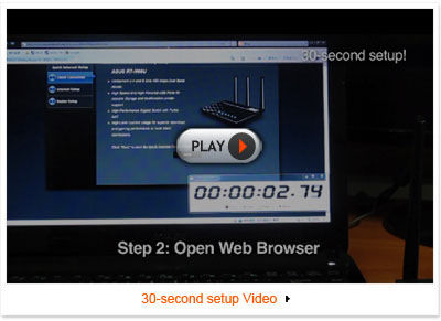 ASUS RT-N12 D1 setup can be completed in 30 seconds