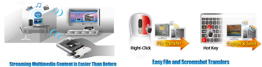 Easy file and screenshot transfers
