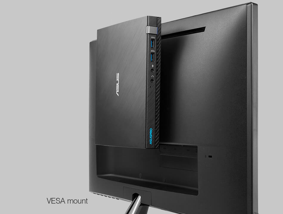 ASUSPRO E520-Zakelijke mini PC-Vesa-montage-verticale-horizontale plaatsing