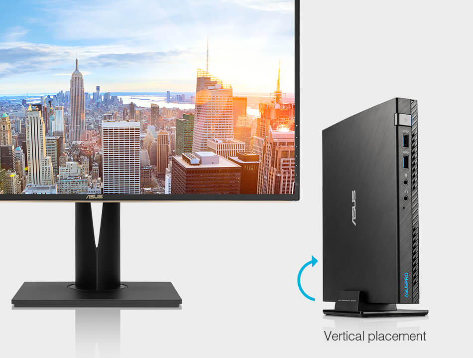 ASUSPRO E520-Business mini PC-Vesa-mount-vertical-horizontnal placement