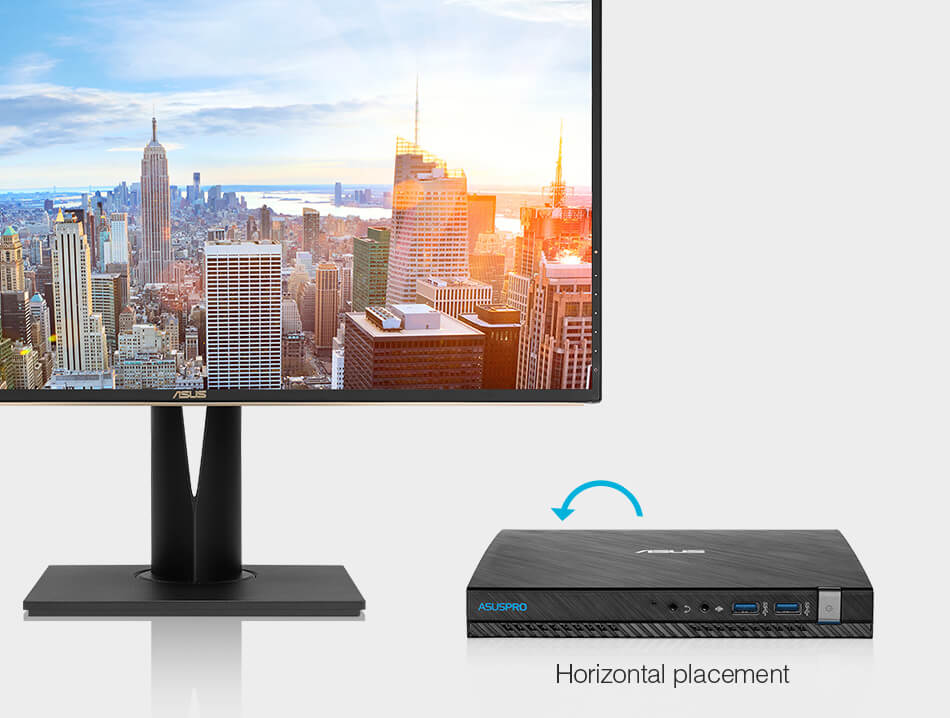 ASUSPRO E520-Business mini PC-Vesa-mount-vertical-horizontnal placement