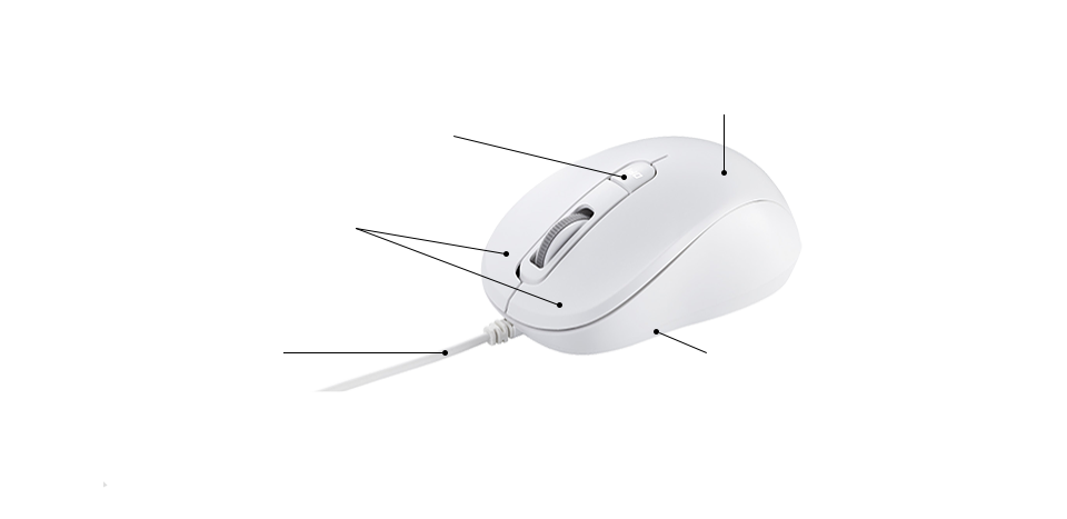 ASUS - Souris Filaire MU101C Blanche : : Informatique