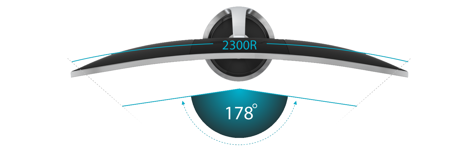 Der ASUS Designo Curve MX38VC besitzt ein Seitenverhältnis von 21:9 und einen Curved-Bildschirm mit 2300R-Krümmung für ein breiteres Sichtfeld. Er verfügt über einen weiten 178-Grad-Blickwinkel, damit auch bei extremen Betrachtungswinkeln keine Farbverschiebungen auftreten.
