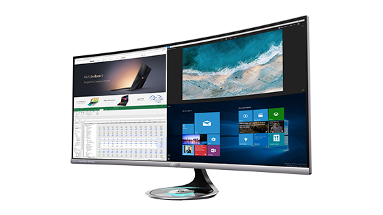 Die ASUS MultiFrame Management-Software sorgt dafür, dass der Desktop auch bei mehreren geöffneten Fenstern aufgeräumt und übersichtlich bleibt. 
