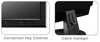 Convenient key controls & Cable manager
