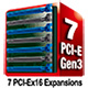 Ultimate expansion capability with seven PCI Express 3.0 x16 slots