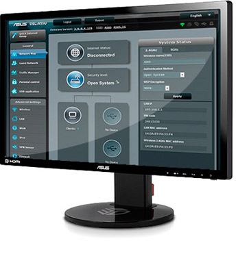 ASUSWRT graphical user interface gives you easy, CD-free setup and advanced network control
