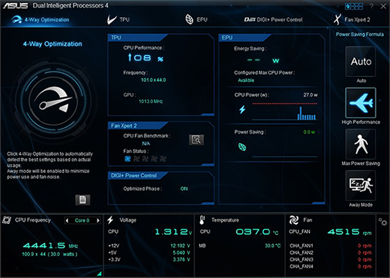 Asus performance and power saving utilities настройка