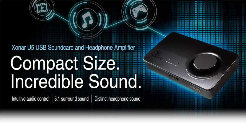 Villig stribet bold Xonar U5｜Sound Cards｜ASUS USA