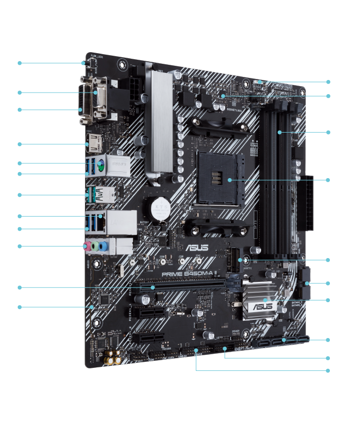 Carte mère ASUS PRIME B450-PLUS Carte-mère ATX Socket AM