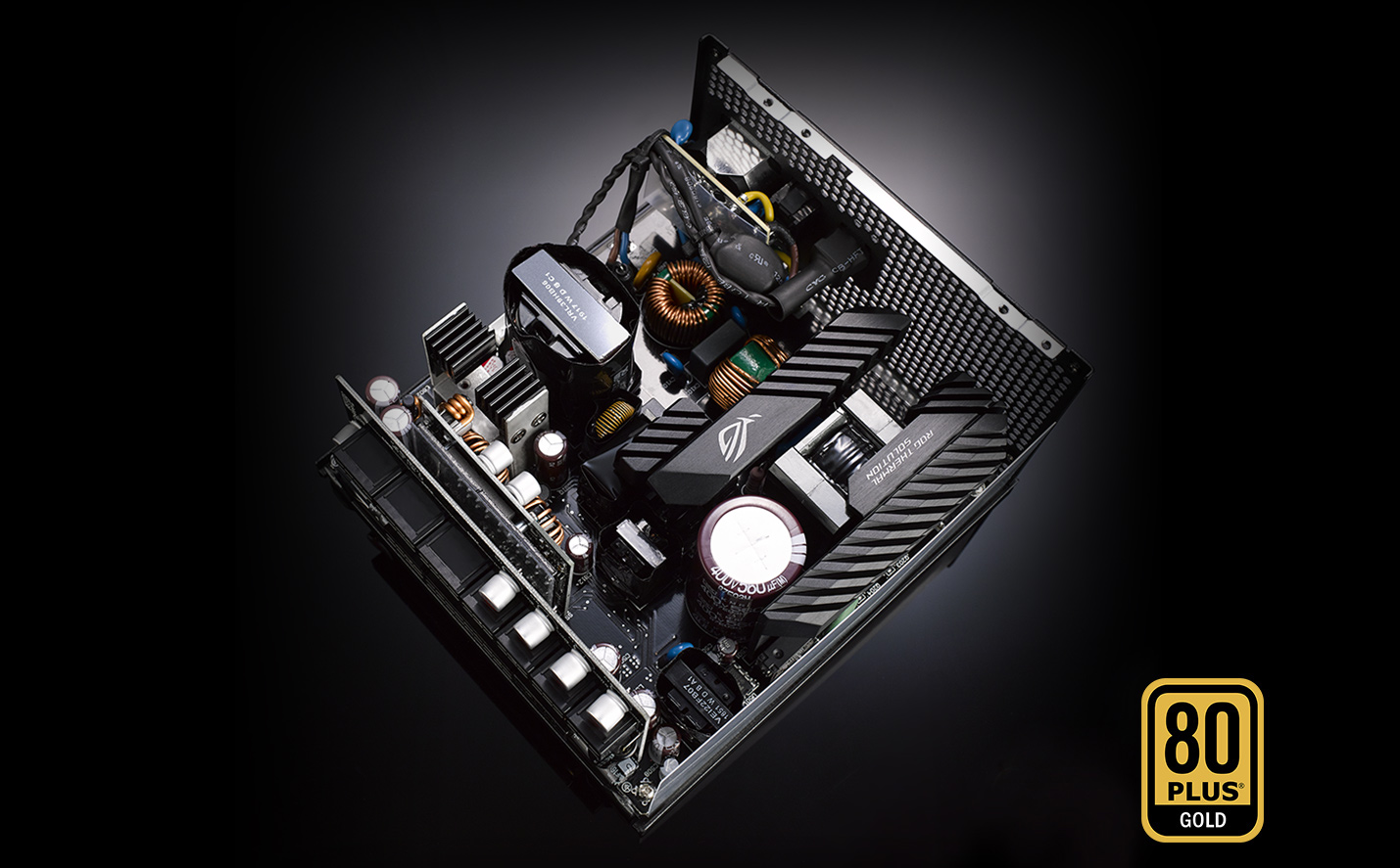 ROG Strix 650W Gold internal structure with 80 PLUS gold certification