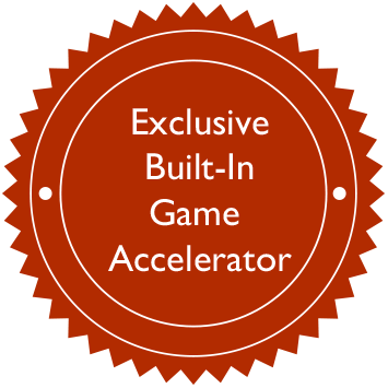 Exclusive built in game accelerator icon