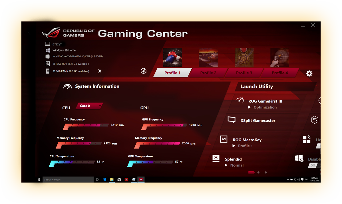 Asus rog утилита. ASUS ROG Gaming Center 2.5. ASUS ROG game Center. ROG Gaming Center ASUS. Программы для ROG Gaming Center.