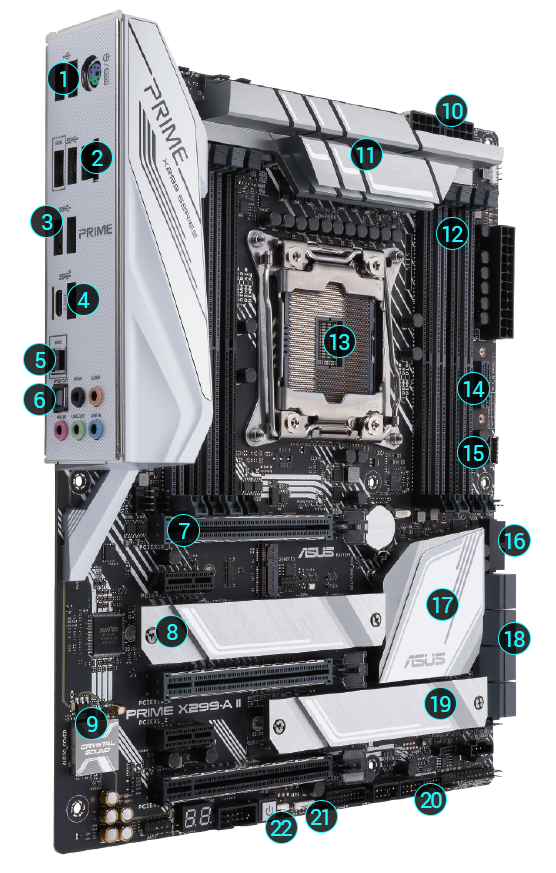 ASUS INTEL X299 搭載 LGA 2066 対応 マザーボード PRIME X299-A II ...