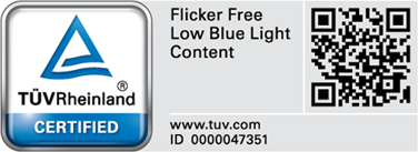 ZenScreen MB16ACM passed stringent performance tests and is certified by TÜV Rheinland laboratories to be flicker-free and to emit low levels of blue light.