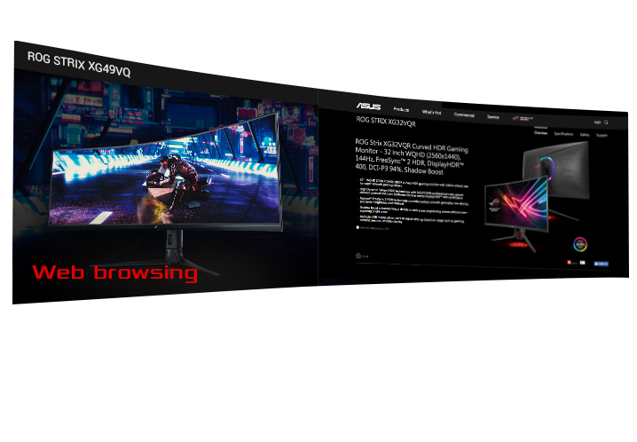 Asus ROG Strix XG49VQ 49 144Hz DisplayHDR™ 400 Curved Gaming Monitor - JB  Hi-Fi