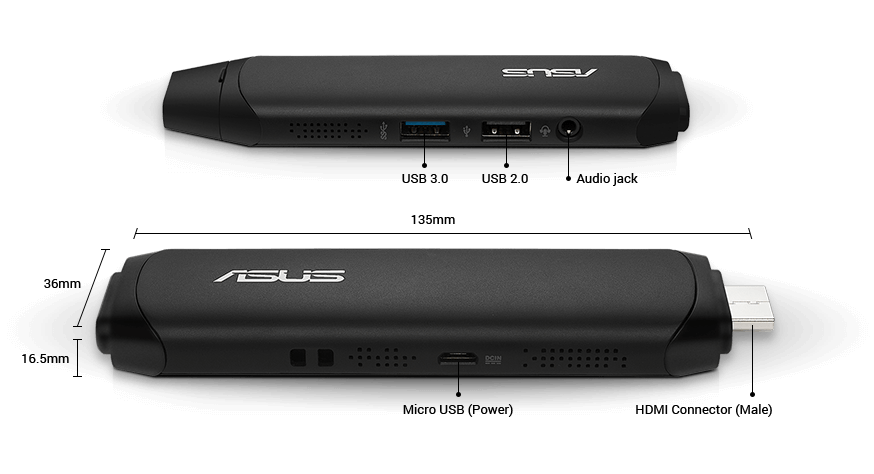 デスクトップ型PCASUS スティックPC VivoStick TS10 B174D