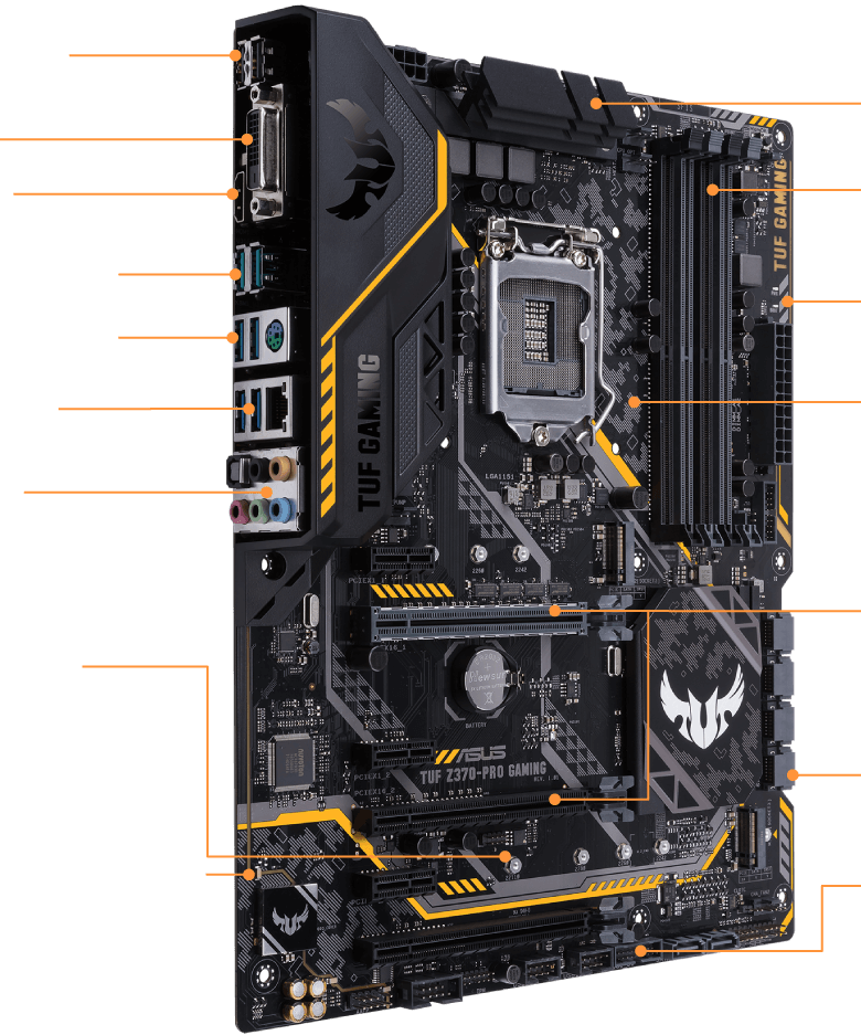 Tuf Z370 Pro Gaming Motherboards Asus Global