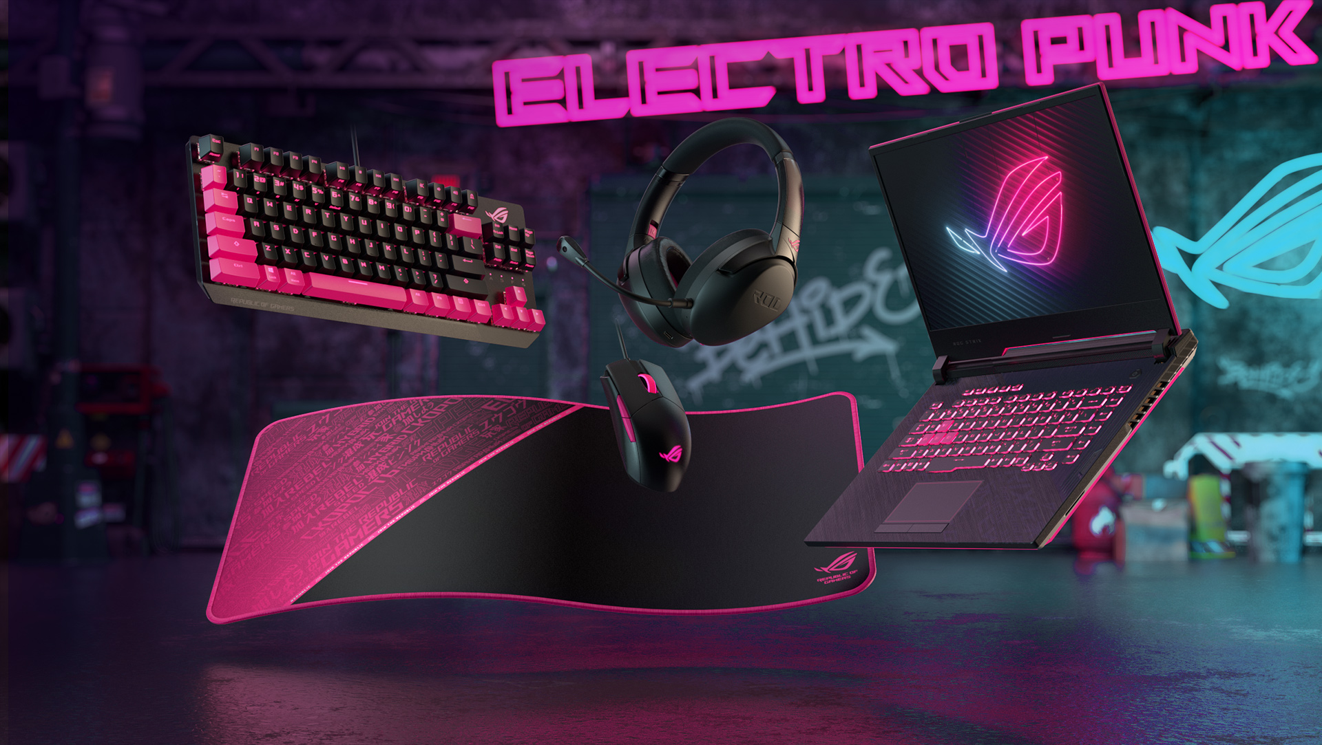 The ROG Electro Punk product series lineup