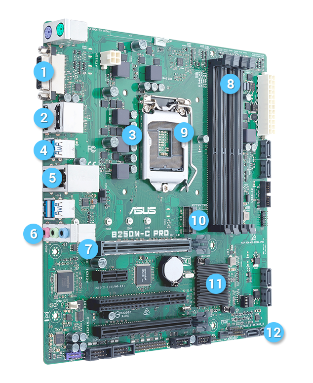 carte mère PRO Intel B250 LGA 1151 mATX DDR4, ASUS Corporate Stable Model, CSM, ASUS control center ASUS B250M-C PRO/CSM 