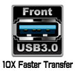 Порти USB 3.0 на передній панелі