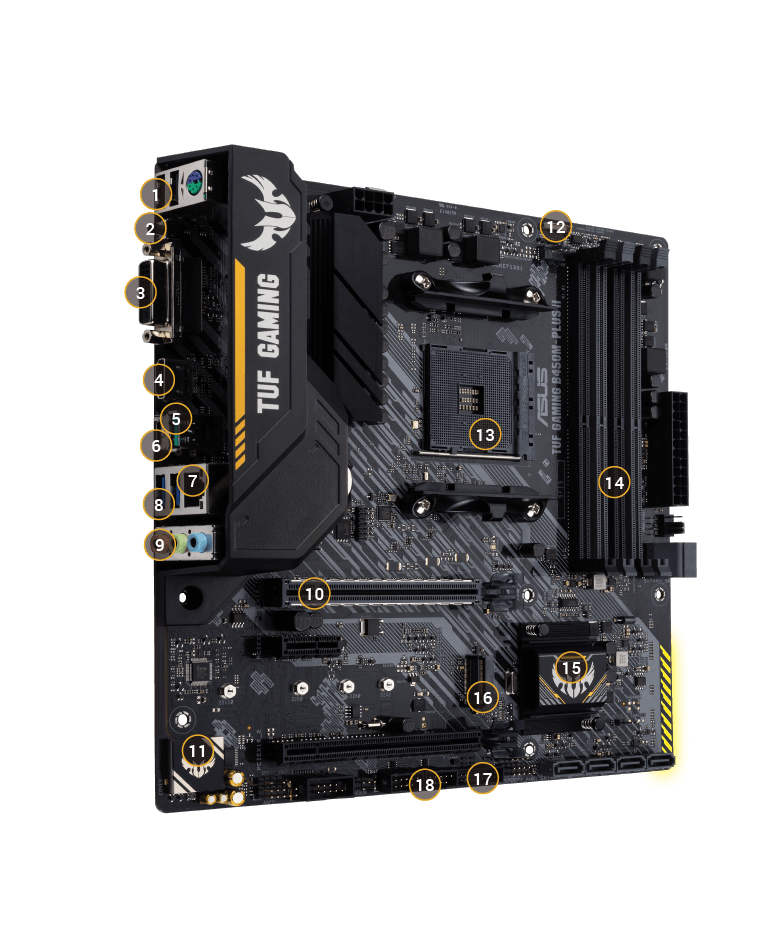 TUF GAMING B450M PLUS II Motherboards ASUS Global