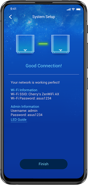 System setup interface