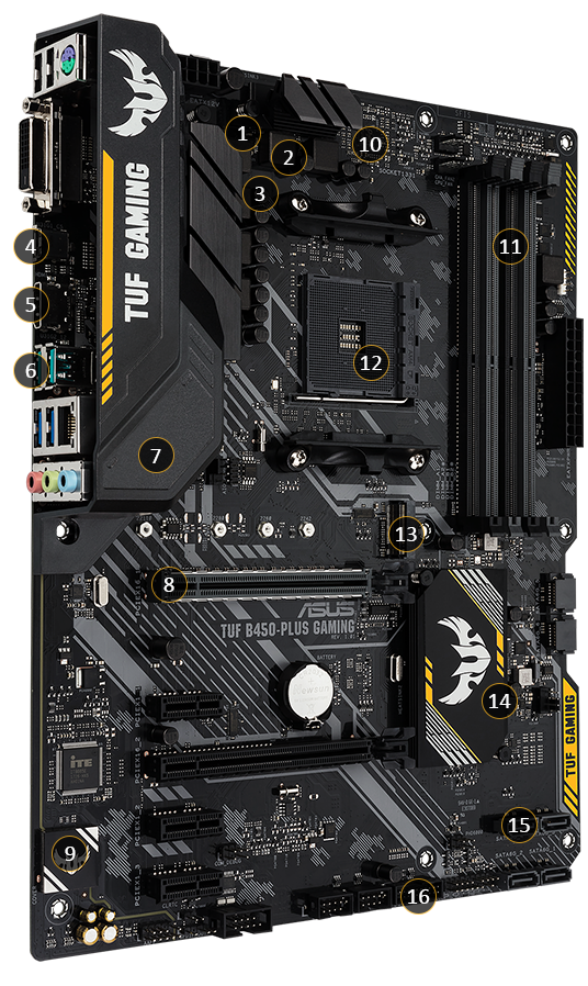 TUF B450 PLUS GAMING Motherboards ASUS Global