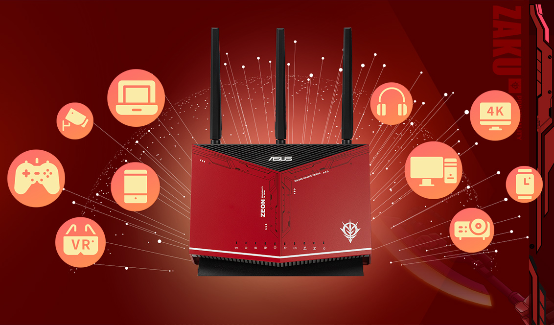 ASUS RT-AX86U ZAKU II EDITION brings you all the benefits of WiFi 6