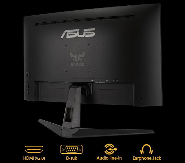 ASUS TUF Gaming VG27VH1B 27” Curved Monitor, 1080P Full HD, 165Hz (Supports  144Hz), Extreme Low Motion Blur, Adaptive-sync, FreeSync Premium, 1ms, Eye