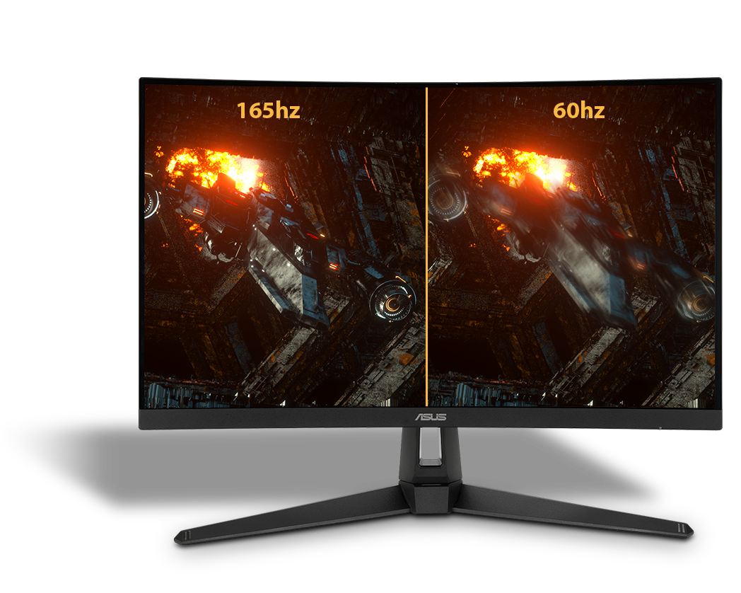 Extreme Low Motion Blur Supports 144Hz FreeSync Premium 1080P Full HD HDMI D-Sub Eye Care 1ms Adaptive-sync 165Hz ASUS TUF Gaming VG27VH1B 27” Curved Monitor 